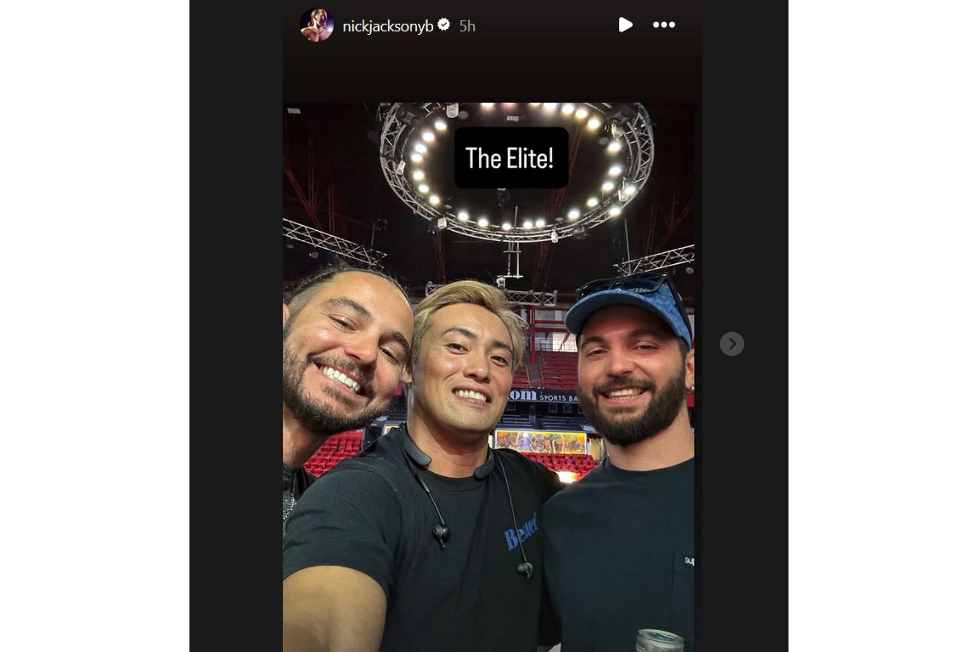 Nicholas Jackson clarified that Kazuchika Okada was still a member of The Elite through his Instagram Story